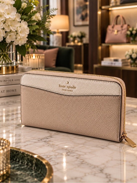 kate spade Handbags - Kate Spade Leila Large Continental Wallet | Light Sand Multi | Like New